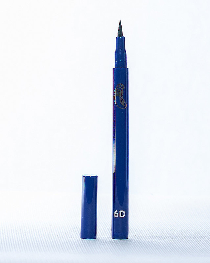 Подводка для глаз Гусеница 6D водостойкая, цвет черный