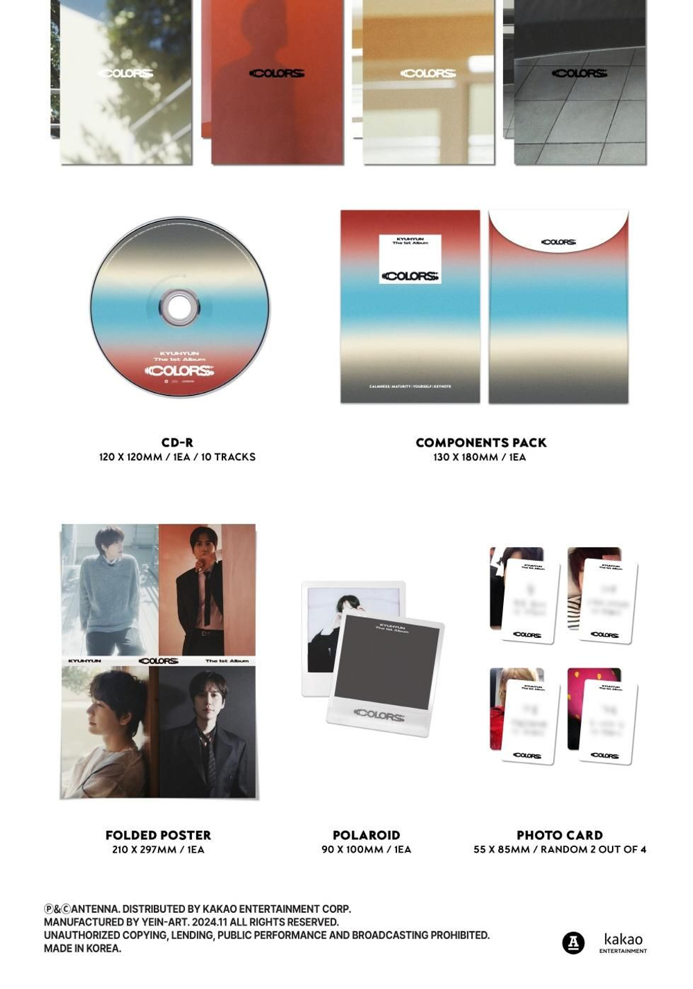 Альбом KYUHYUN - COLORS 1st Album COLOR SWATCH BOOK Version