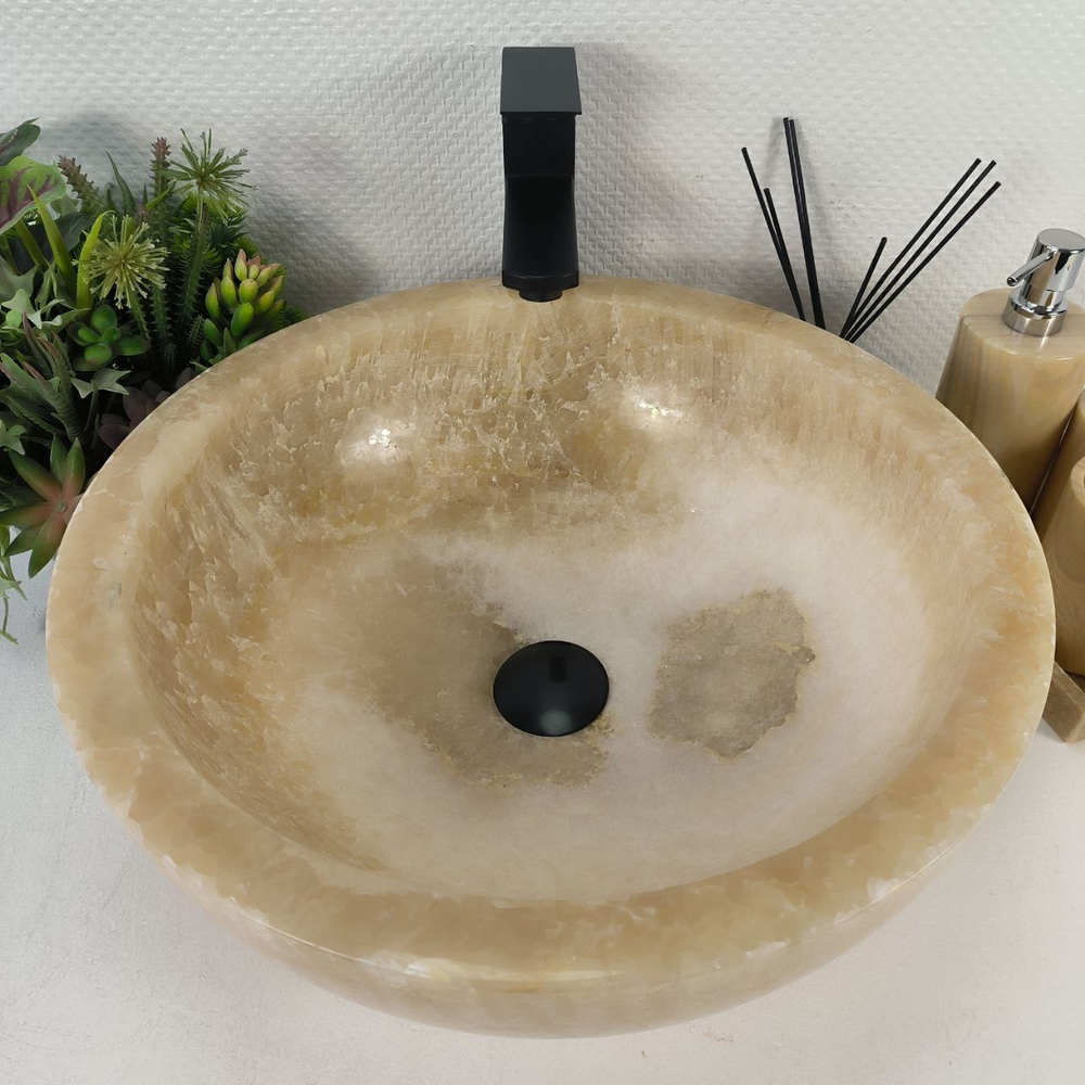 Раковина из оникса Bowl Yellow BO-64726 44*45*17 0200