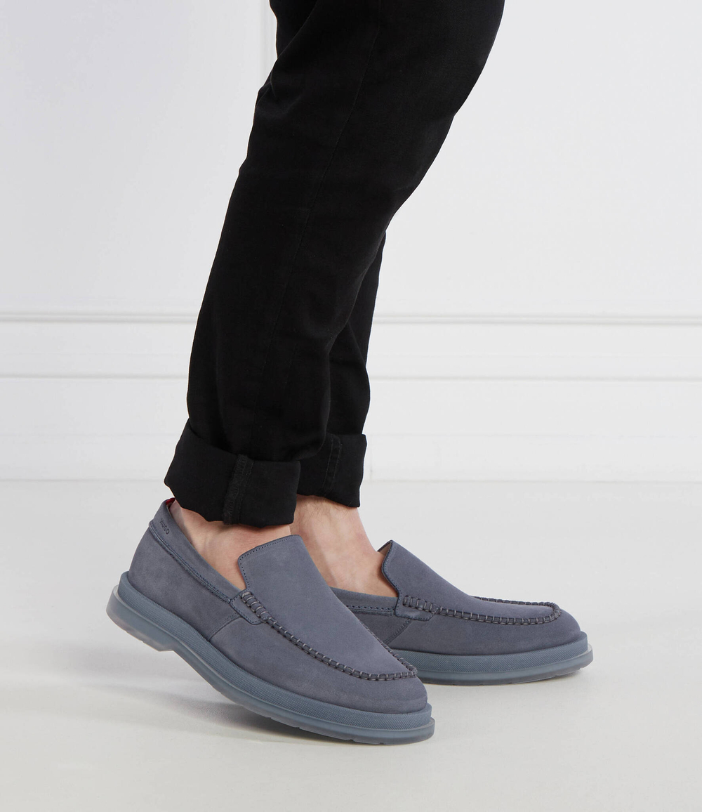 Кожаные мокасины chaol_loaf_sd HUGO - голубой(50517277)