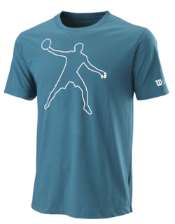 Мужская теннисная футболка Wilson Bela tech Tee II M - blue coral