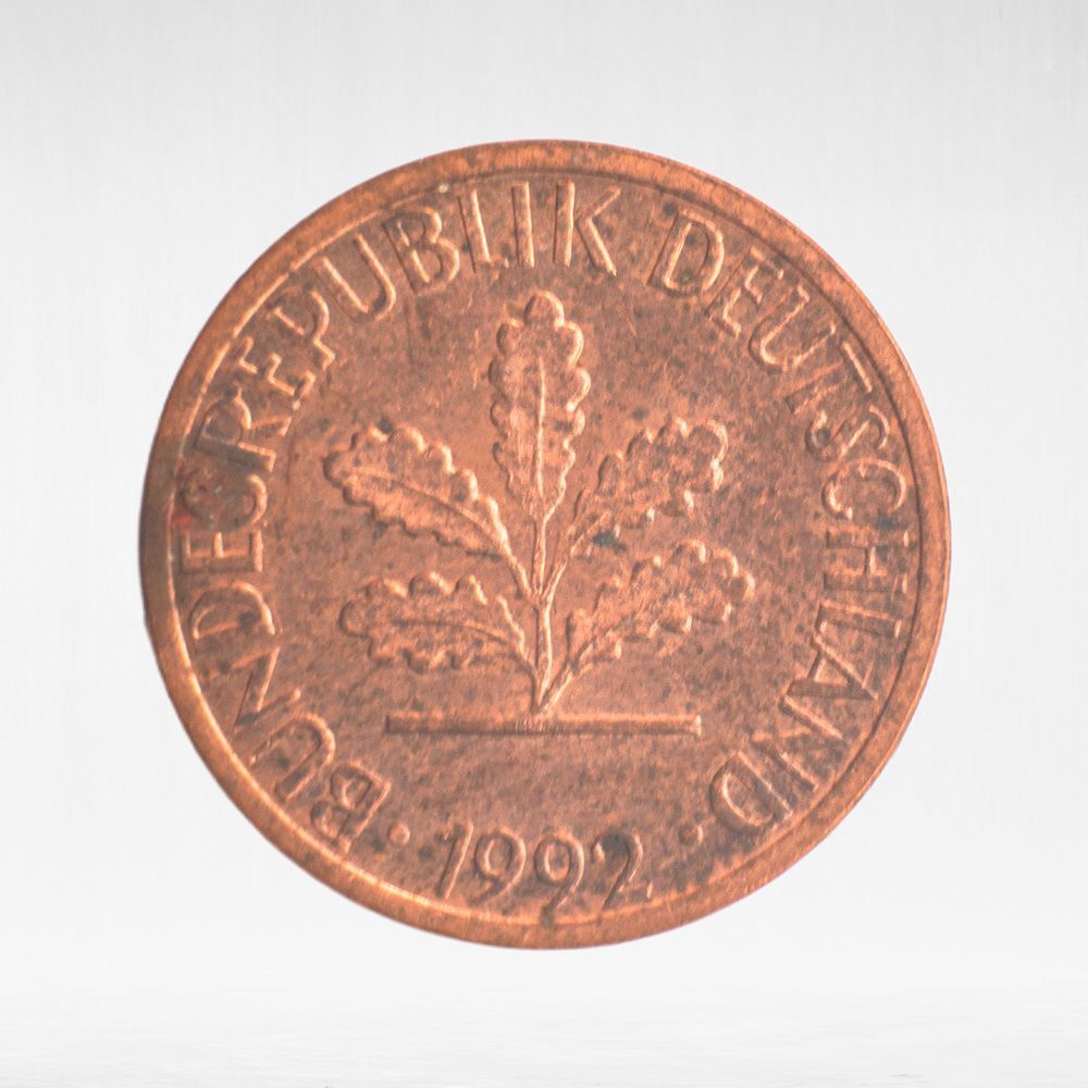 Germany, 1 Pfennig, 1992, (Karlsruhe Mint - "G"), VF