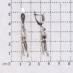 "Парочка" серьги в серебряном покрытии из коллекции "Цирк" от Jenavi с английским замком