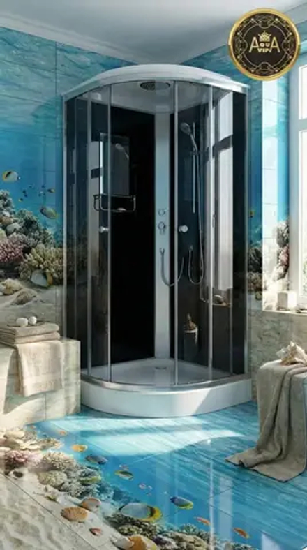 Душевая кабина AquAvipi 100x100x217 черная н/п