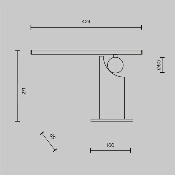 Настольный светильник Монументо / Monumento 3000К 9Вт Maytoni mod467tl-l9b3k