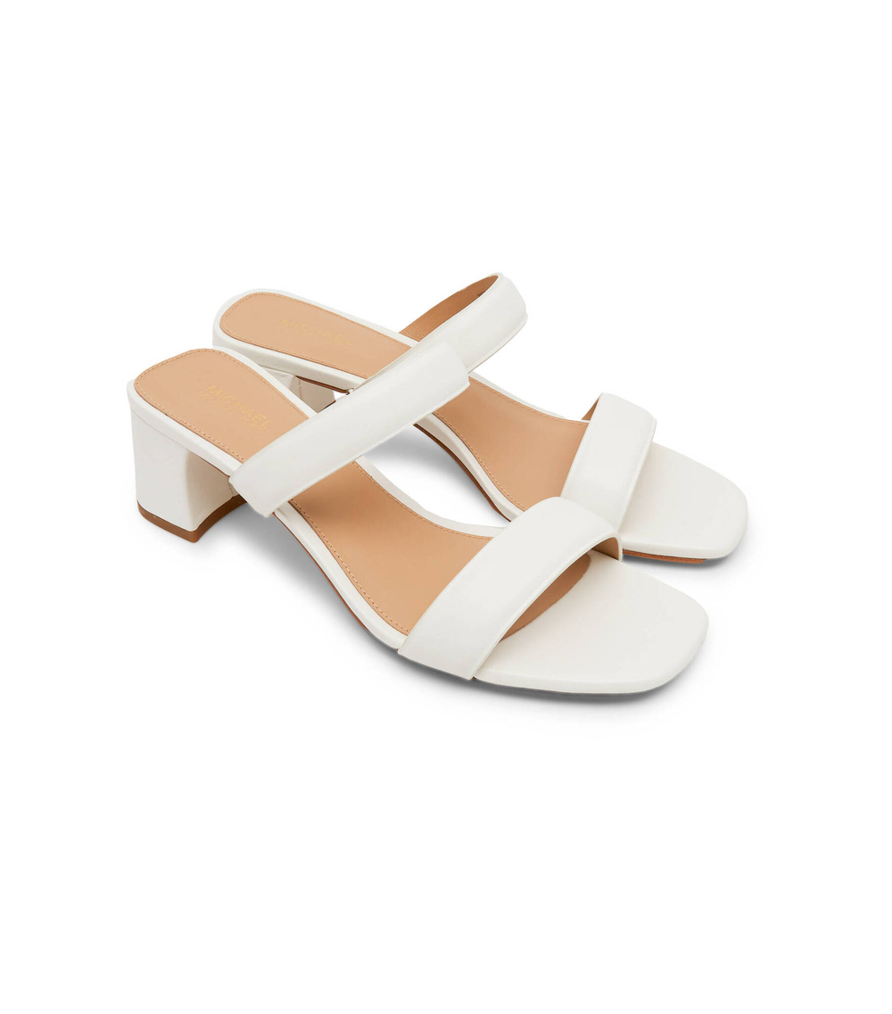 Кожаные сабо на каблуке jules mid Michael Kors - белый(40S3JLMS1L)