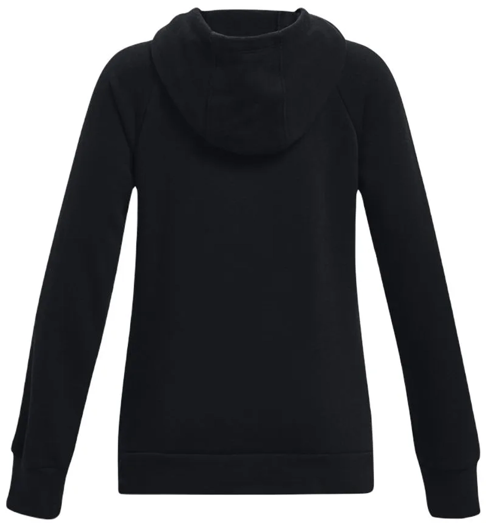 Детская теннисная куртка Under Armour Girls' UA Rival Fleece Big Logo - black/pink edge