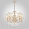 Подвесная люстра Eurosvet 10054/5 белый с золотом/прозрачный хрусталь Strotskis