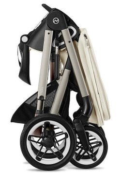Коляска Cybex Talos S Lux TPE complete Aton B2 Volcano Black 3 в 1 Seashell Beige с дождевиками