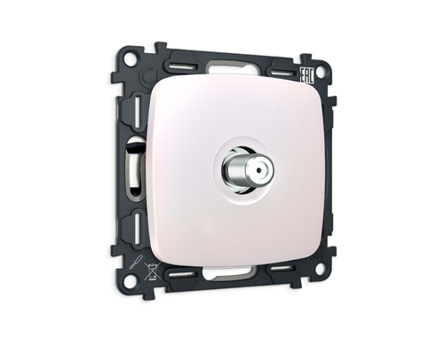 MO213050 Комплект механизма TV розетки SAT 5-2400MHz 3.5dB OMEGA Жемчуг QUANT (OP2130, VM215)