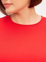 Футболка с баской оверсайз красный