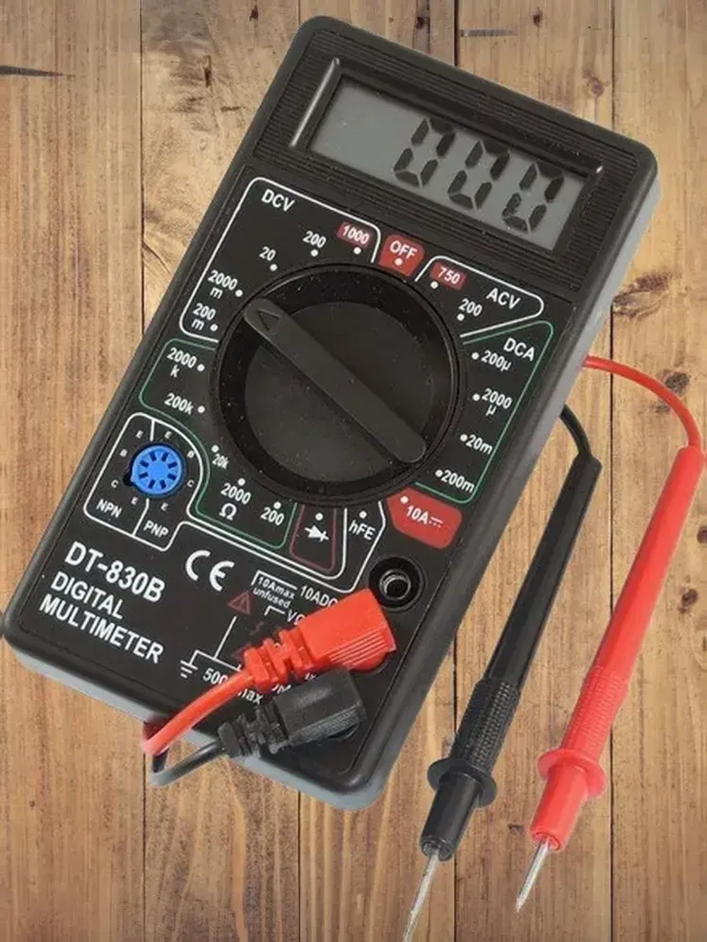 Портативный мультиметр токоизмерительный цифровой (тестер электрический), DT-830B