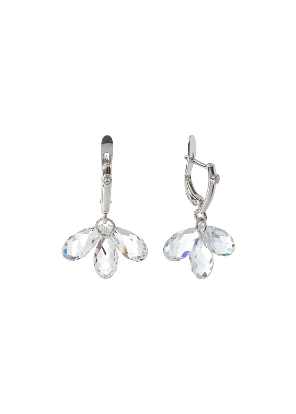 "Жу-Жу" серьги в серебряном покрытии из коллекции "Десерт" от Jenavi с английским замком