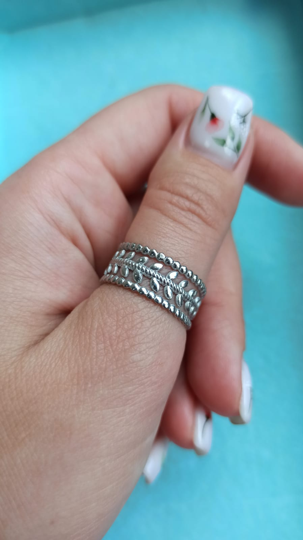 kst001 Кольцо "Веточка" 9мм, разъемное, нерж. сталь