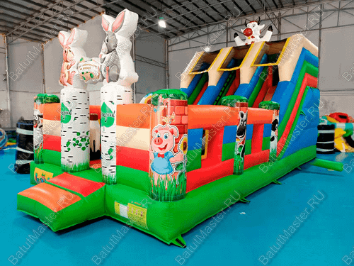 Коммерческий батут "Фермерские зверята"