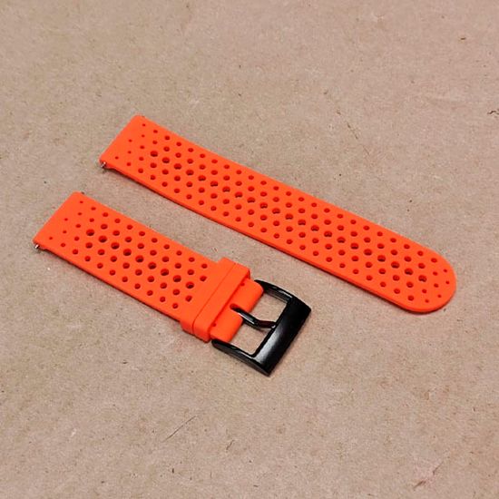 Силиконовый дышащий ремешок Suunto 24 mm для 9 / 9 Baro / 7 / D5 / Spartan Sport быстросъемный (Athletic 1) короткий (Огненно-красный)