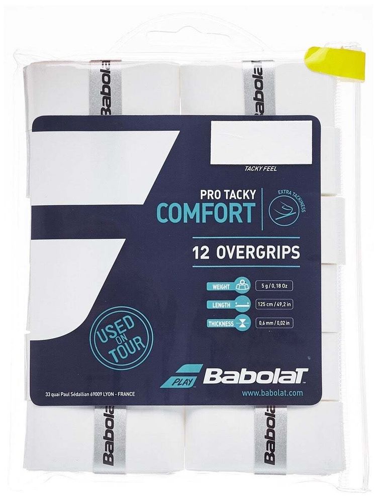 Теннисные намотки Babolat Pro Tacky white 12P