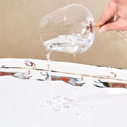 СКАТЕРТЬ ОВАЛЬНАЯ "PASSAGE"140Х180СМ ,БЕЛЫЙ, 100% ХЛОПОК,ТВИЛ, ПРОПИТКА