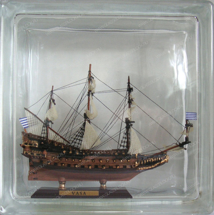 Стеклоблок МТ_002 (Б) 19x19x8 - Морская тематика