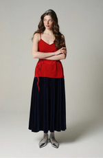 Юбка на кокетке из бархата "Мишка на севере"