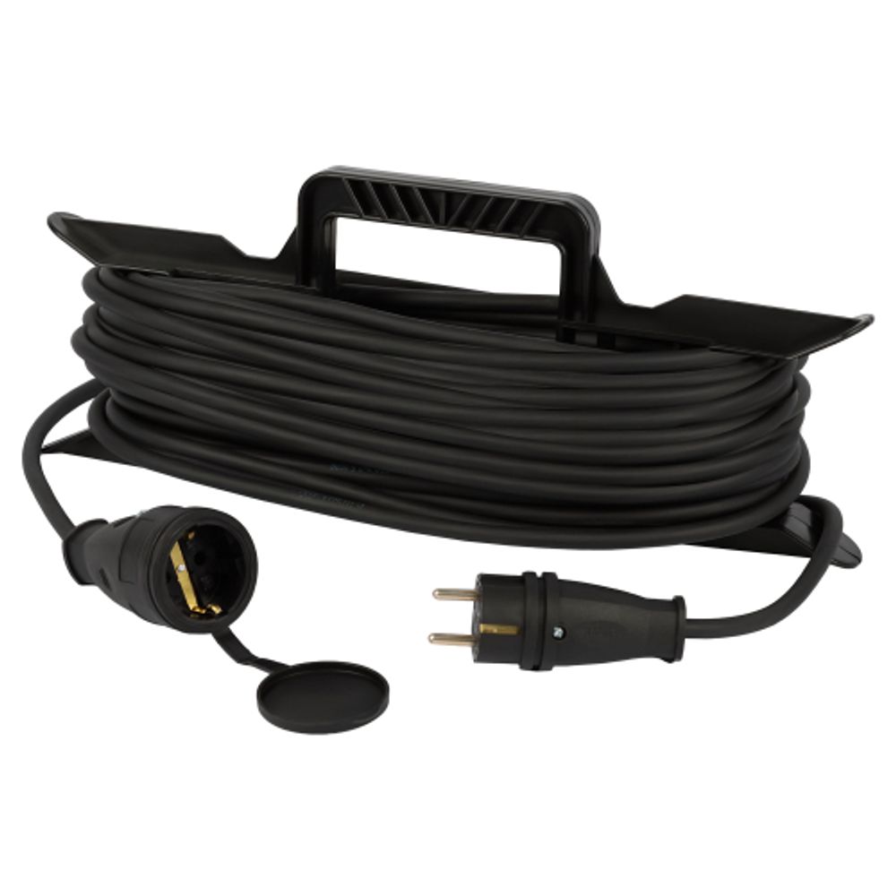 Удлинитель силовой ЭРА GREEN LINE FR-KG-30m-3x2,5-IP44 на рамке 1 гнездо с крышкой с заземлением 30м КГ 3x2.5мм2 IP44 | Силовые удлинители