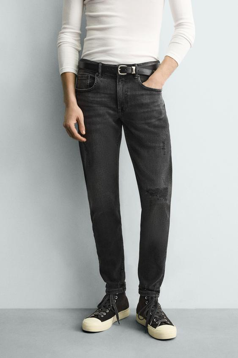 ZARA ДЖИНСЫ SKINNY FIT, УГОЛЬНЫЙ