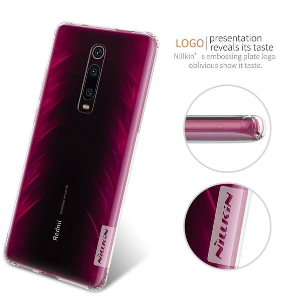 Силиконовый бампер Nillkin Nature TPU Case для Mi 9T/ 9T pro (прозрачный черный)