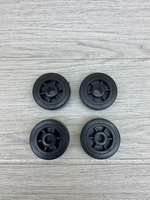 Колесо для мебели прорезиненное ролик для дивана диаметр 40 мм отверстие 8 мм 4 шт