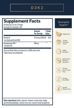 Nanoemulsified D3K2 50 мл Quicksilver Scientific