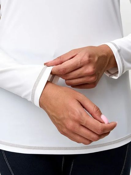 Футболка рашгард лонгслив Sargan Агидель Худи UPF 50+ белый