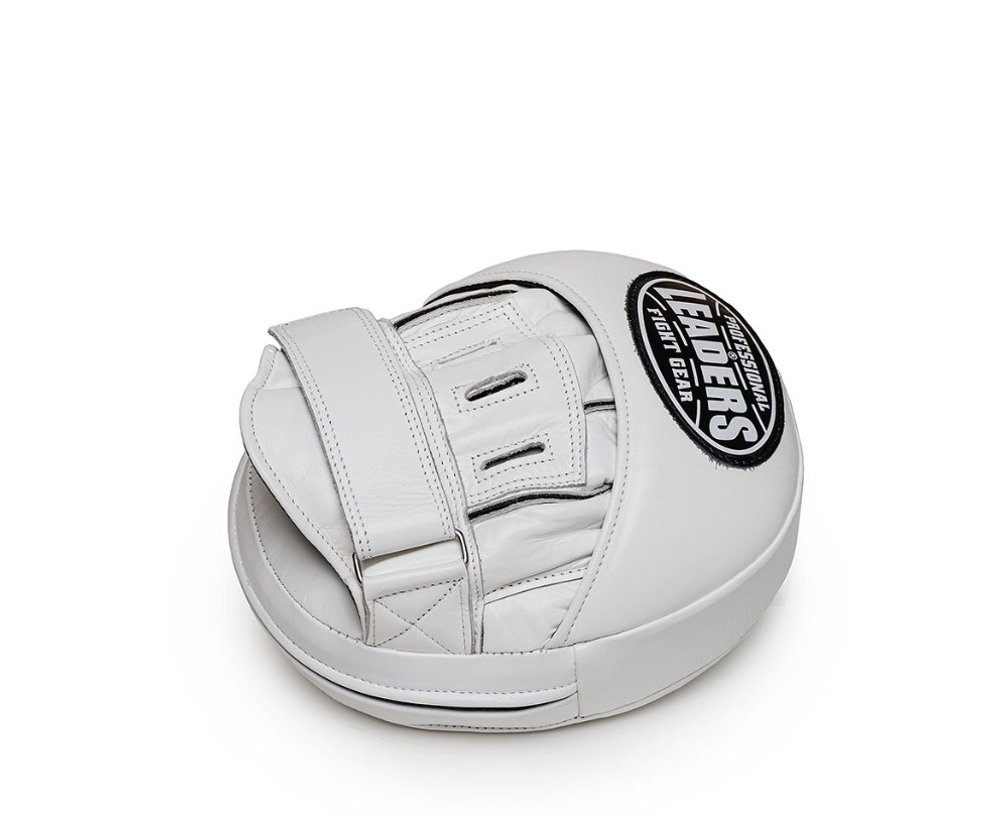 Лапы тренерские LEADERS MID-AIR WHITE (ONE, кожа, белый)