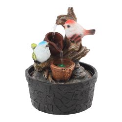 GAFN01-400 GREEN APPLE настольный фонтан с подсветкой Птички 2 | GREEN APPLE