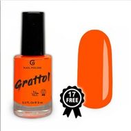 02 GPHF Лак для ногтей Grattol 9мл Maniac Orange