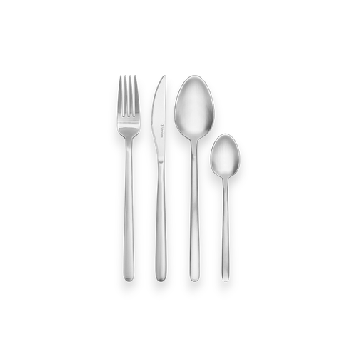 Набор столовых приборов Pure, серебристые матовые, 24 пред.