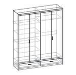 Прага Шкаф 4-х ств.