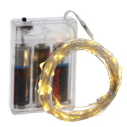 GAEM Электрогирлянда (3xAA, 60 теп бел LED, 1 реж свеч,серебр шнур), L600 W0,1 H0,2 см