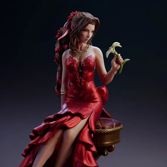 Aerith beautiful flower - Final Fantasy
