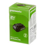 Аккумулятор GREENWORKS G24B2 24V,2 А.ч,LED индикатор,Li-ion (2926707)