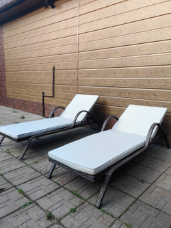 Шезлонг из искусственного ротанга Империал цвет Шоколад