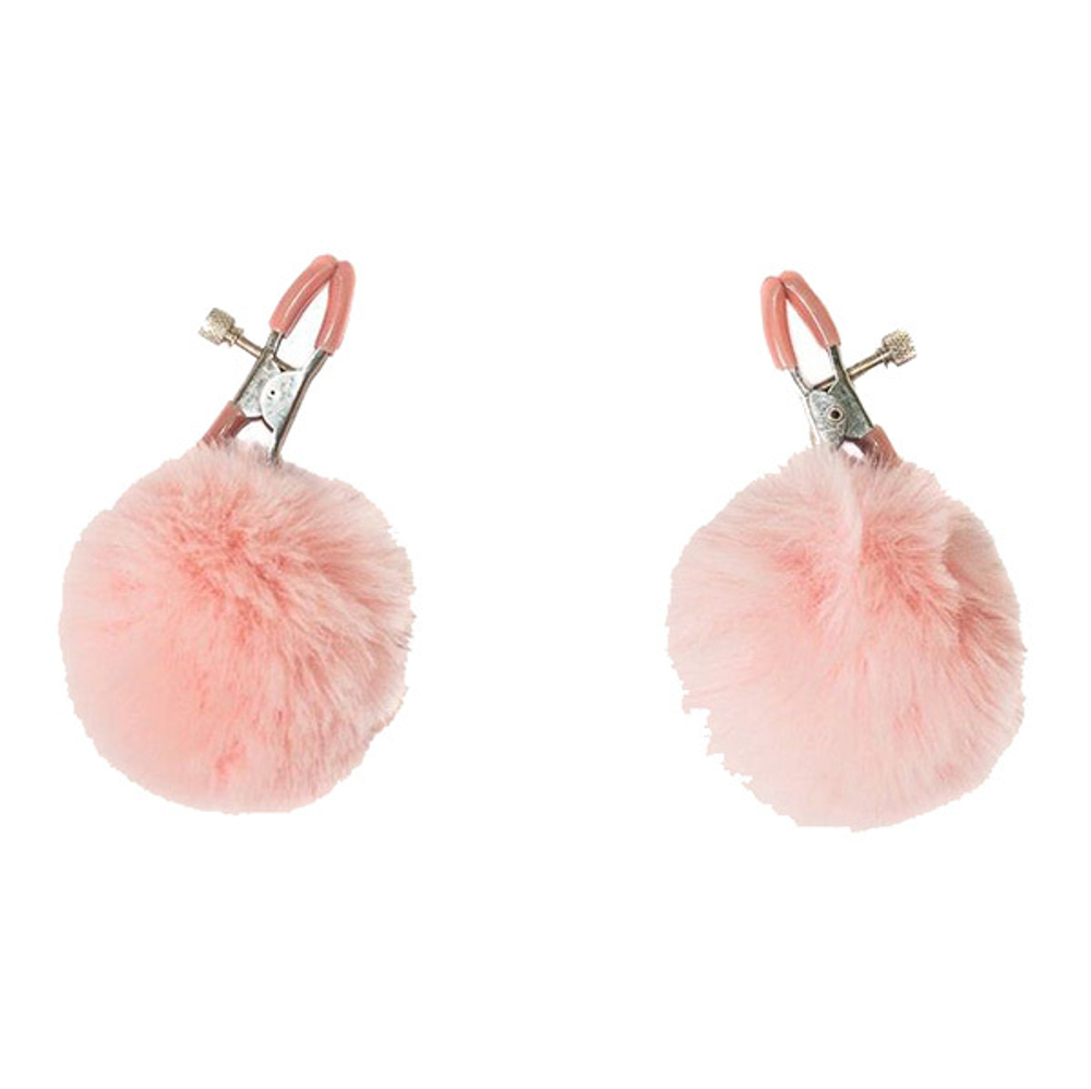 Зажимы на соски с розовыми меховыми шариками Lola Games Party Hard Angelic 1140-02lola