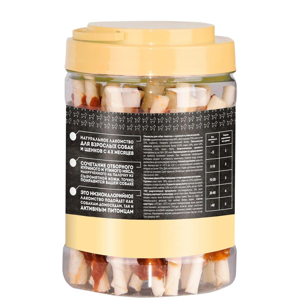 Лакомство для собак Мнямс, 340 г, курица, утка