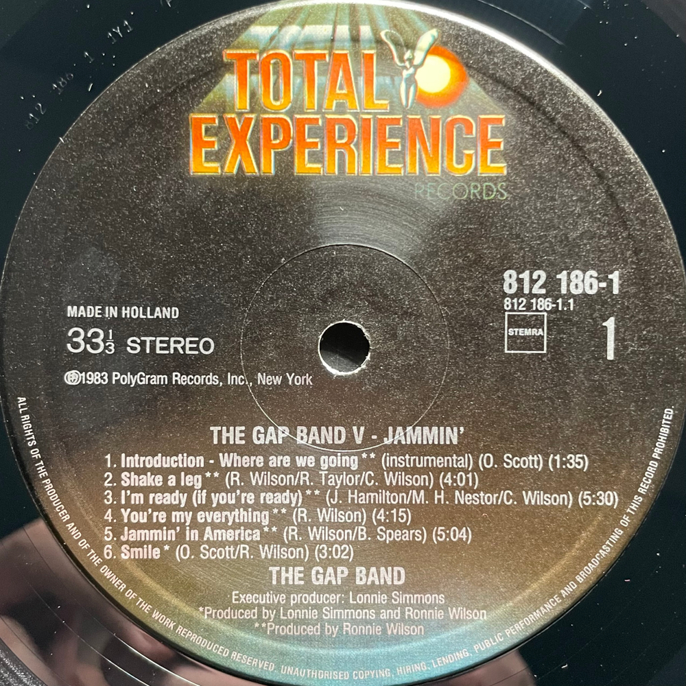 The Gap Band ‎– Gap Band V - Jammin (Голландия 1983г.)