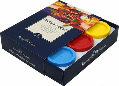 Гуашь пальчиковая 6 цветов 35 мл (Bruno Visconti)