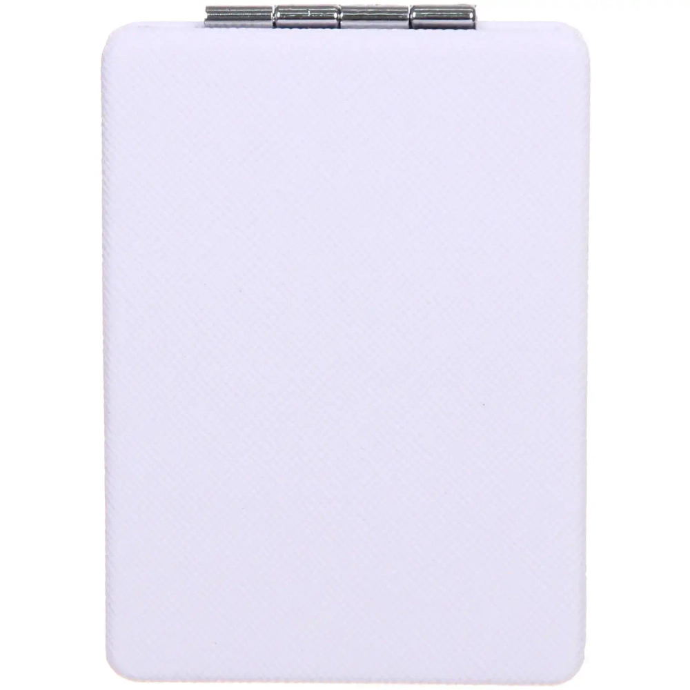 Зеркало косметическое двойное «ФРАТЕЛЛИ», прямоугольник, цвет белый, 9*6см (пакет с подвесом)