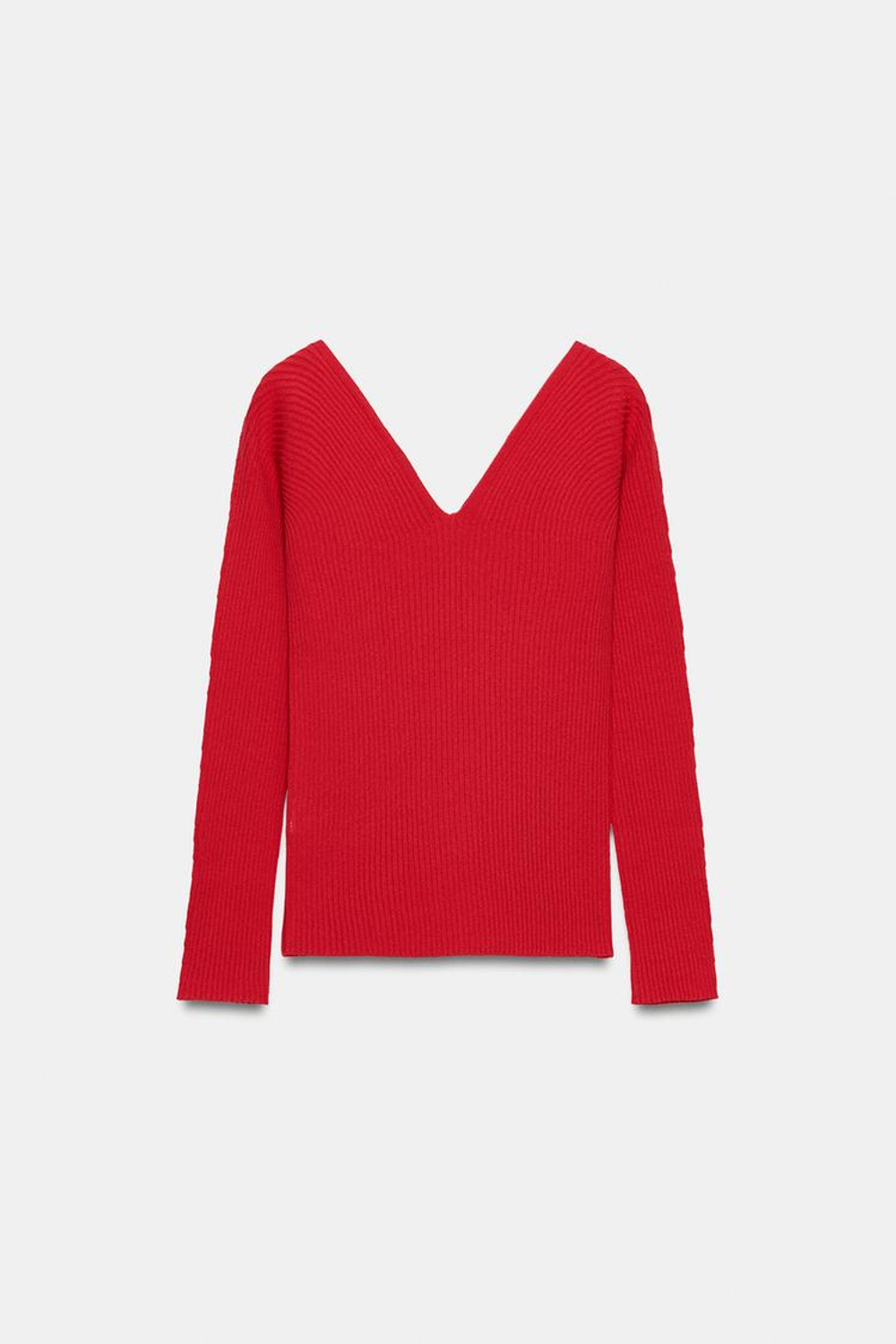 ZARA ОБЛЕГАЮЩИЙ ТОП В РУБЧИК, КРАСНЫЙ