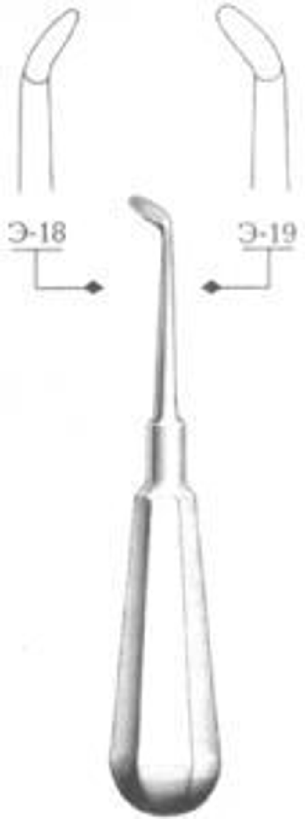 Элеватор зубной угловой правый НП-3 ВР-Э-46