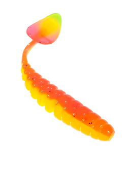 Приманка ZUB-SHAD  75мм(3")-6шт, (цвет 023) желтый верх-розовый низ