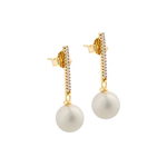 Серьги классические Possebon White Pearl A0070.1 BW/G
