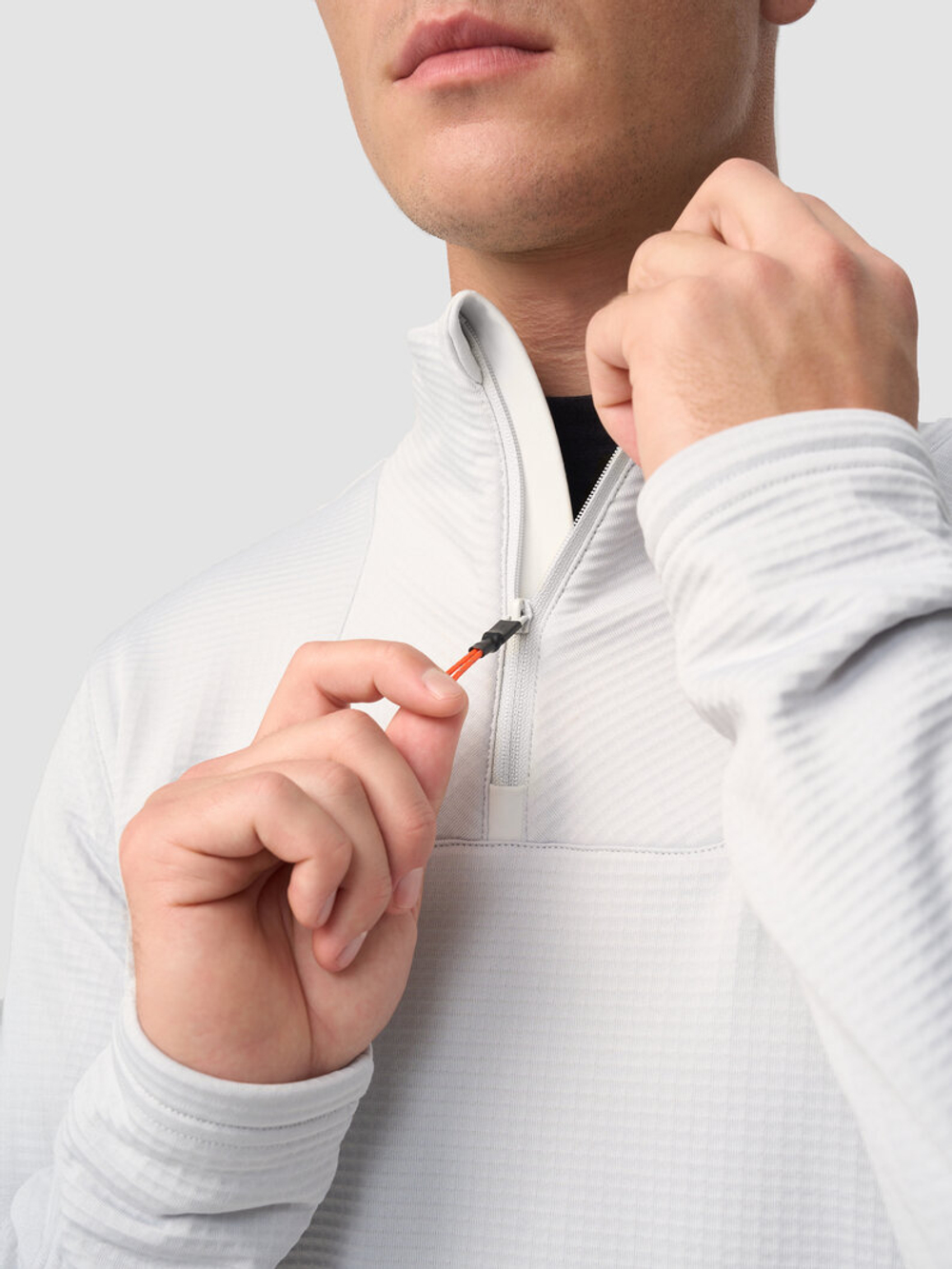 Зимняя беговая рубашка GRI Лонг 5.0 мужская светло-серая