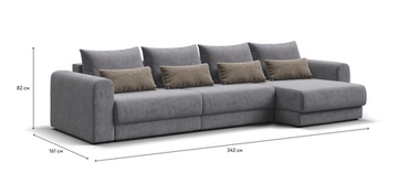 Модульный угловой диван РИЧМОНД MODOOL MAX Велюр Royal агат